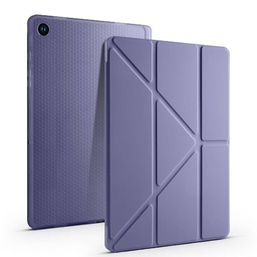 Samsung Galaxy Tab A9 Uyumlu Kılıf Zore Tri Folding Kalem Bölmeli Standlı Kılıf - 19