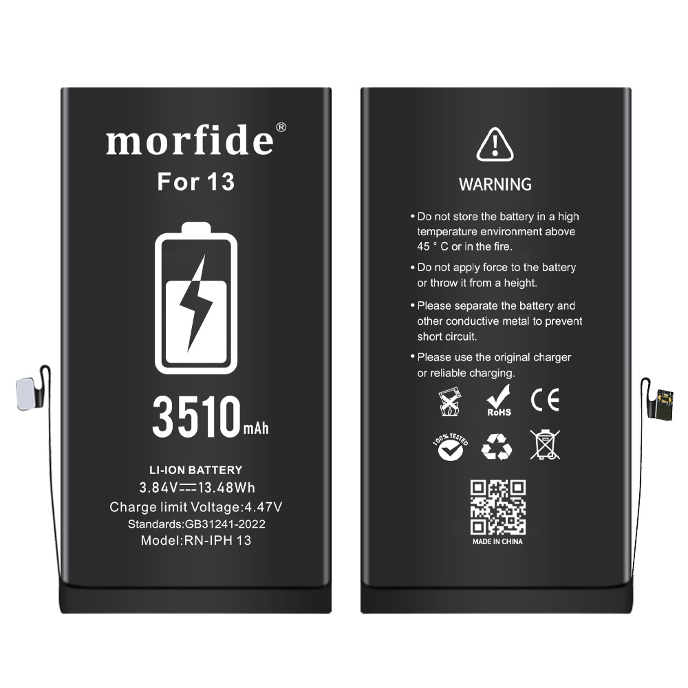 Apple iPhone 13 Uyumlu 3510mAh Yüksek Kapasiteli Batarya - Gelişmiş Akıllı Chip - Pil Sağlığı Destekli - Morfide M-Max