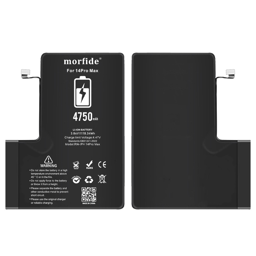 Apple iPhone 14 Pro Max Uyumlu 4750mAh Yüksek Kapasiteli Batarya - Gelişmiş Akıllı Chip - Pil Sağlığı Destekli - Morfide M-Max
