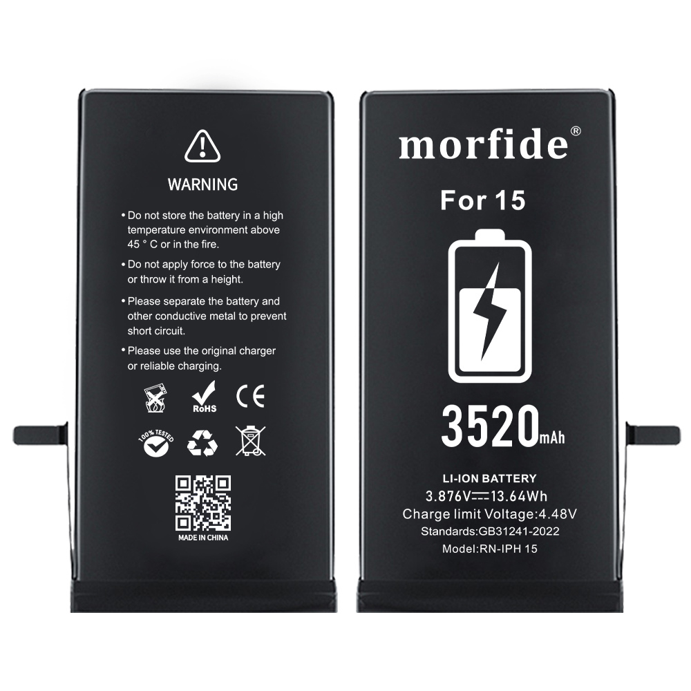 Apple iPhone 15 Uyumlu 3520mAh Yüksek Kapasiteli Batarya - Gelişmiş Akıllı Chip - Pil Sağlığı Destekli - Morfide M-Max