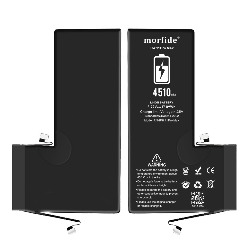 Apple iPhone 11 Pro Max Uyumlu 3410mAh Yüksek Kapasiteli Batarya Morfide M-Max – A Sınıf Hücre, 15 Ay Garantili