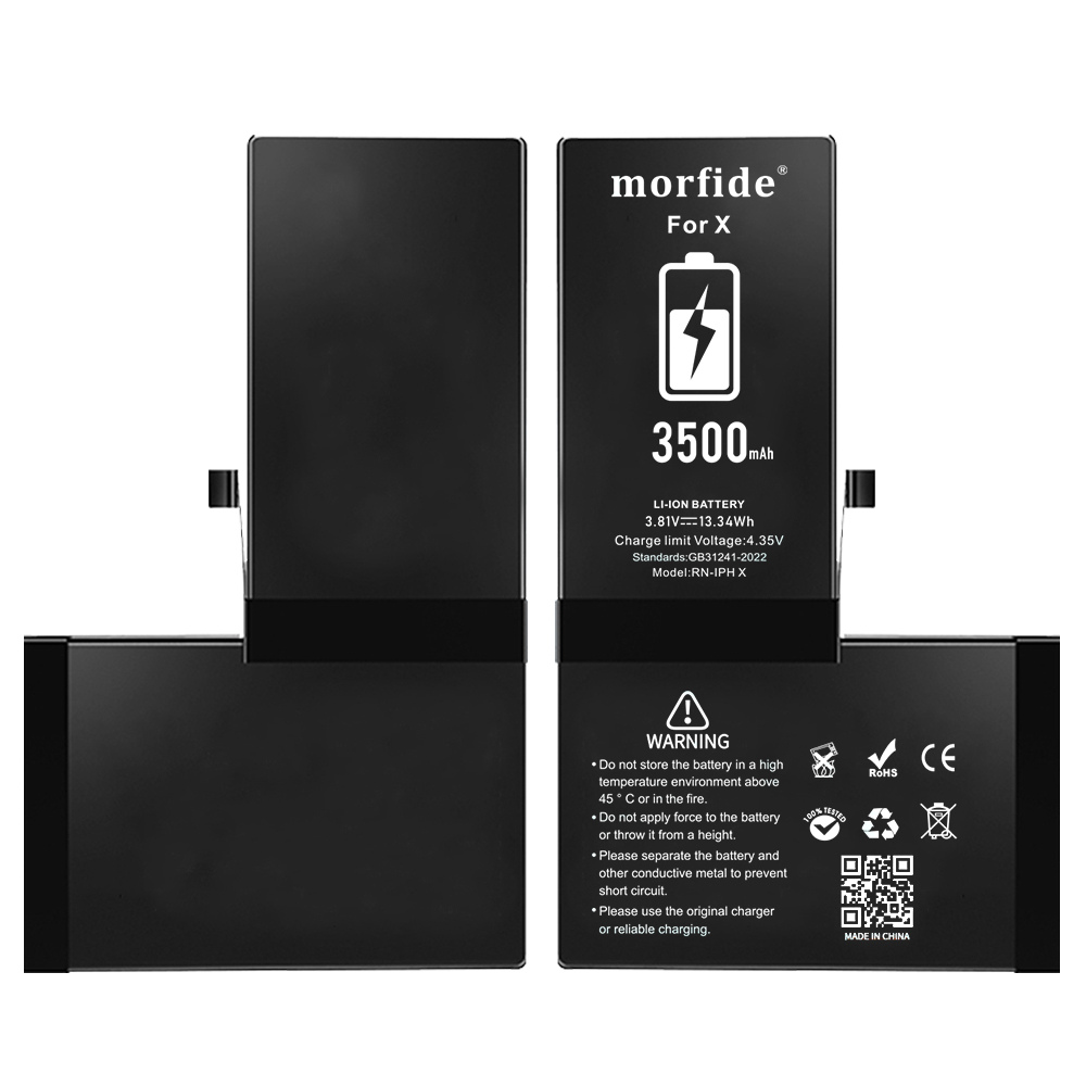 Apple iPhone X Uyumlu 3500mAh Yüksek Kapasiteli Batarya Morfide M-Max – A Sınıf Hücre, 15 Ay Garantili