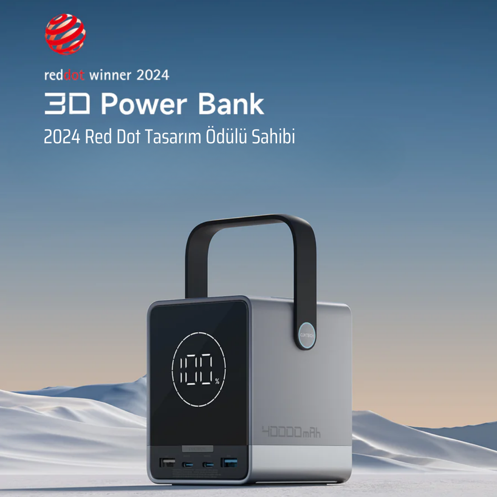 CUKTECH 30 Powerbank 40000 mAh | 300 W PD3.1 Süper Hızlı Şarj | 3 Port (2C1A) TFT Ekranlı Taşınabilir Şarj Cihazı – Laptop, MacBook, iPhone, Samsung, Xiaomi ile Uyumlu