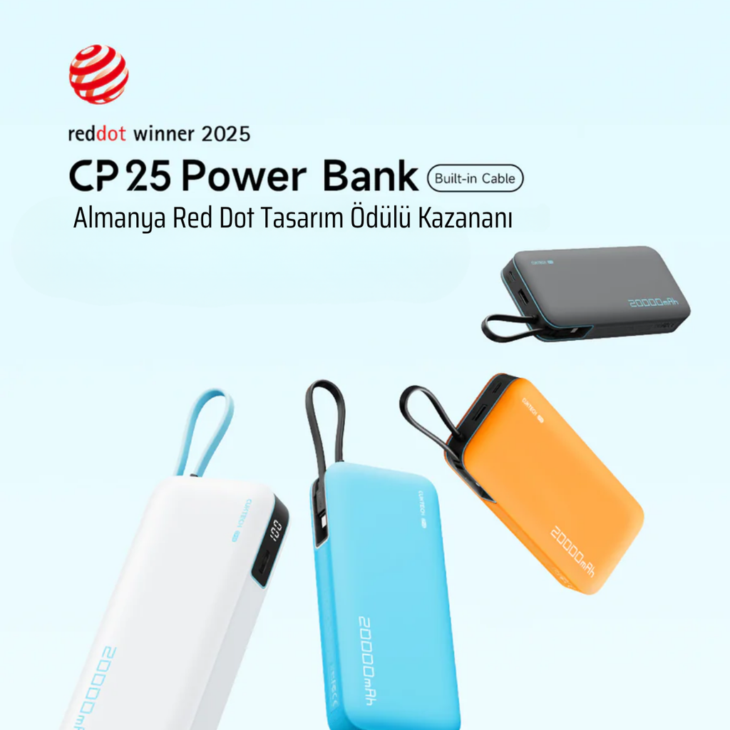 CUKTECH 25 Powerbank 20000 mAh | 55 W PD3.0 Hızlı Şarj | 2 Port (Type-C + USB-A) | Kompakt Taşınabilir Şarj Cihazı – Laptop, MacBook, iPhone, Samsung, Xiaomi ile Uyumlu
