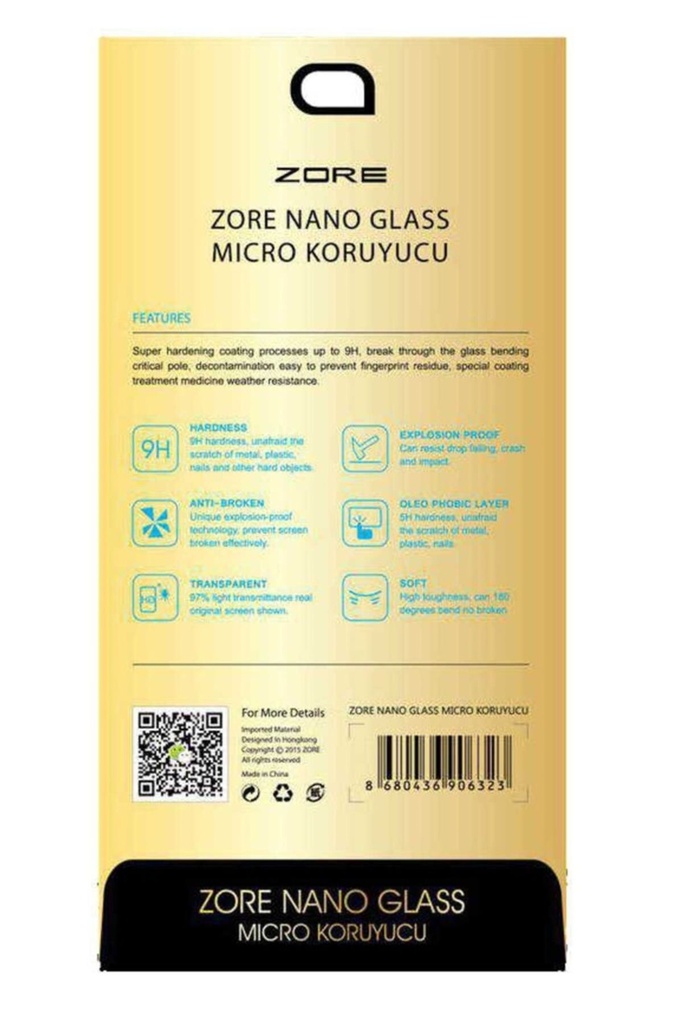 General Mobile 8 Go Uyumlu Zore Nano Micro Temperli Ekran Koruyucu