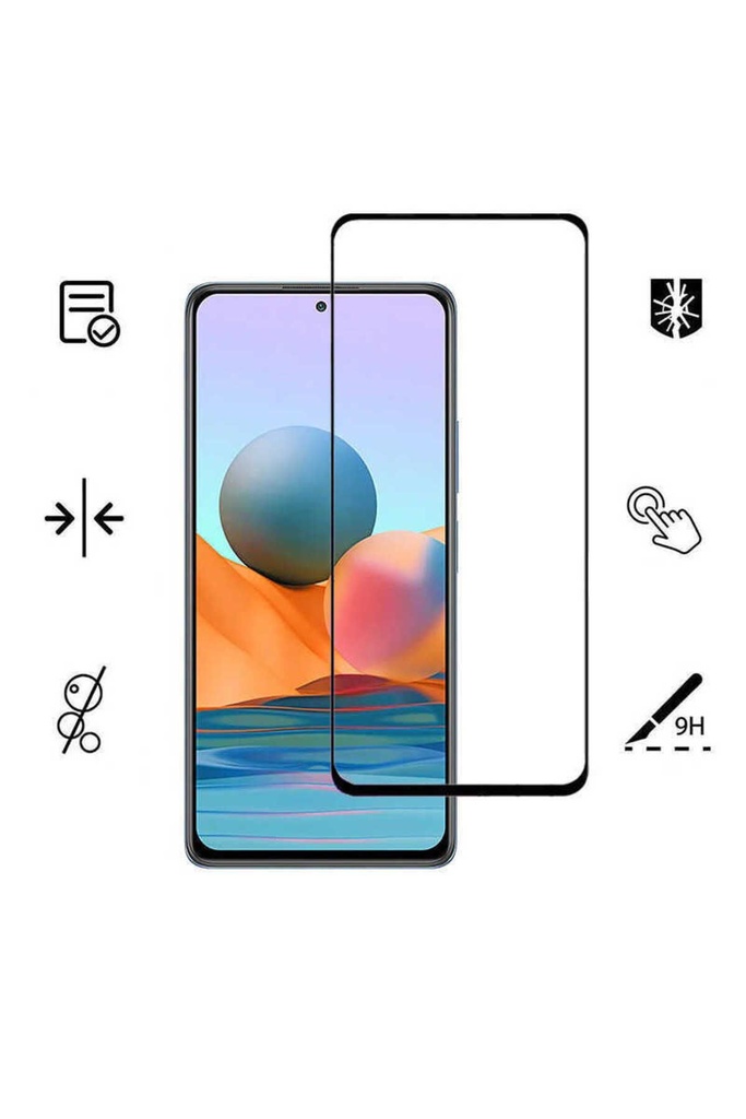 Xiaomi Redmi Note 10 Pro Uyumlu Zore Kenarları Kırılmaya Dayanıklı Cam Ekran Koruyucu