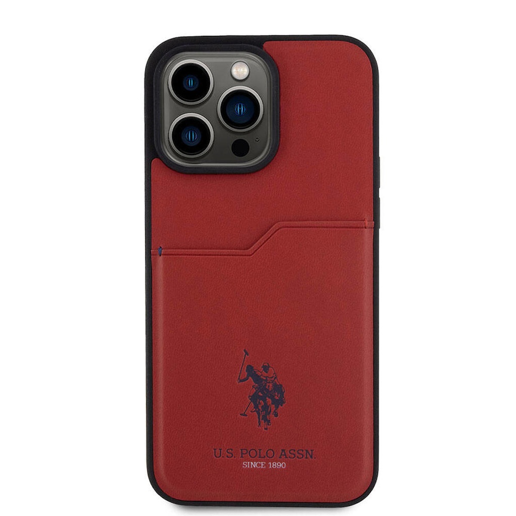 Apple iPhone 15 Pro Max Uyumlu Kılıf U.S. Polo Assn. Orjinal Lisanslı Baskı Logolu PU Kartlıklı Kapak