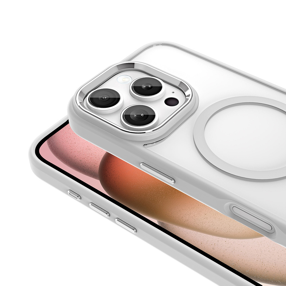 Apple iPhone 16 Pro Max Uyumlu Kılıf Wireless Şarj Özellikli Zore Krom Magsafe Silikon Kapak - 17