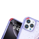 Apple iPhone 15 Pro Max Uyumlu Kılıf Sıvılı Simli Şeffaf Arka Yüzey Zore Keto Silikon Kapak - 2