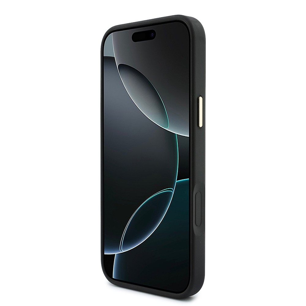 Apple iPhone 18 Pro Uyumlu Kılıf Guess Orjinal Lisanslı 4G ve Yazı Logolu Kartlıklı Kapak - 4
