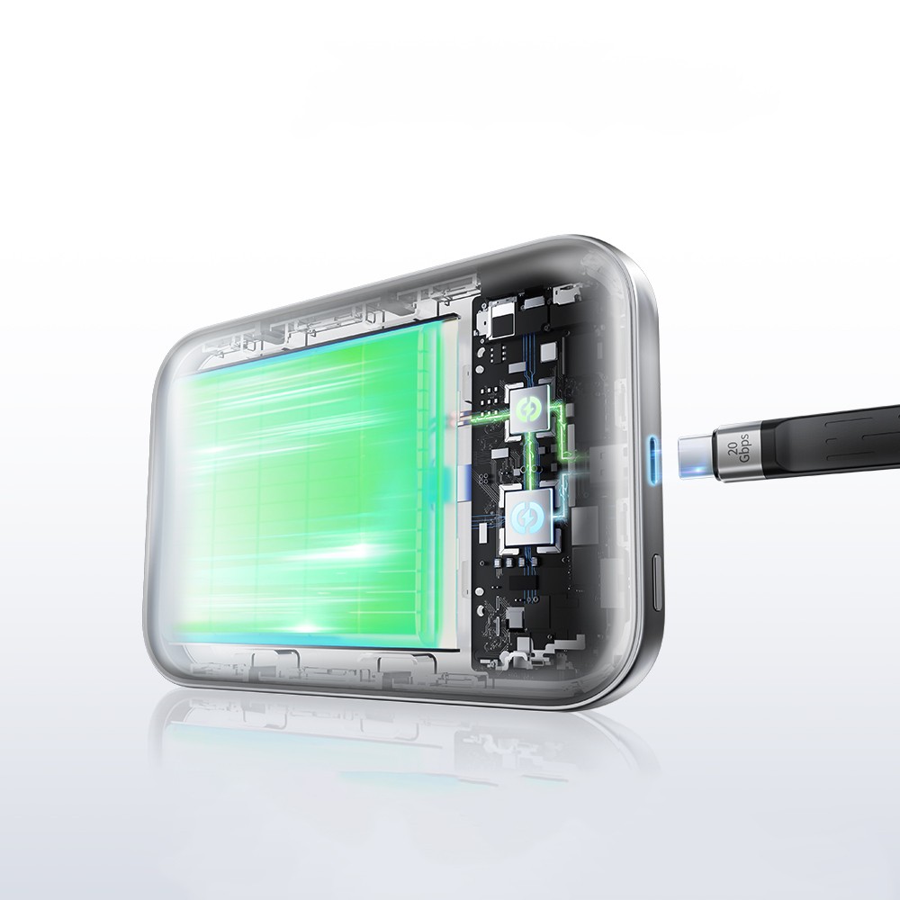 Movespeed MSPD10 PSSD Powerbank Özellikli Manyetik 5000mAh 2in1 SSD 4K ProRes Destekli 4TB USB3.2 Taşınabilir Harici Disk - 8
