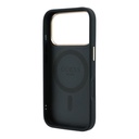 Apple iPhone 18 Pro Uyumlu Kılıf Guess Orjinal Lisanslı M-safe Şarj Özellikli 360 Derece Dönebilen Standlı PU Metal Yazı Logolu Kapak - 6