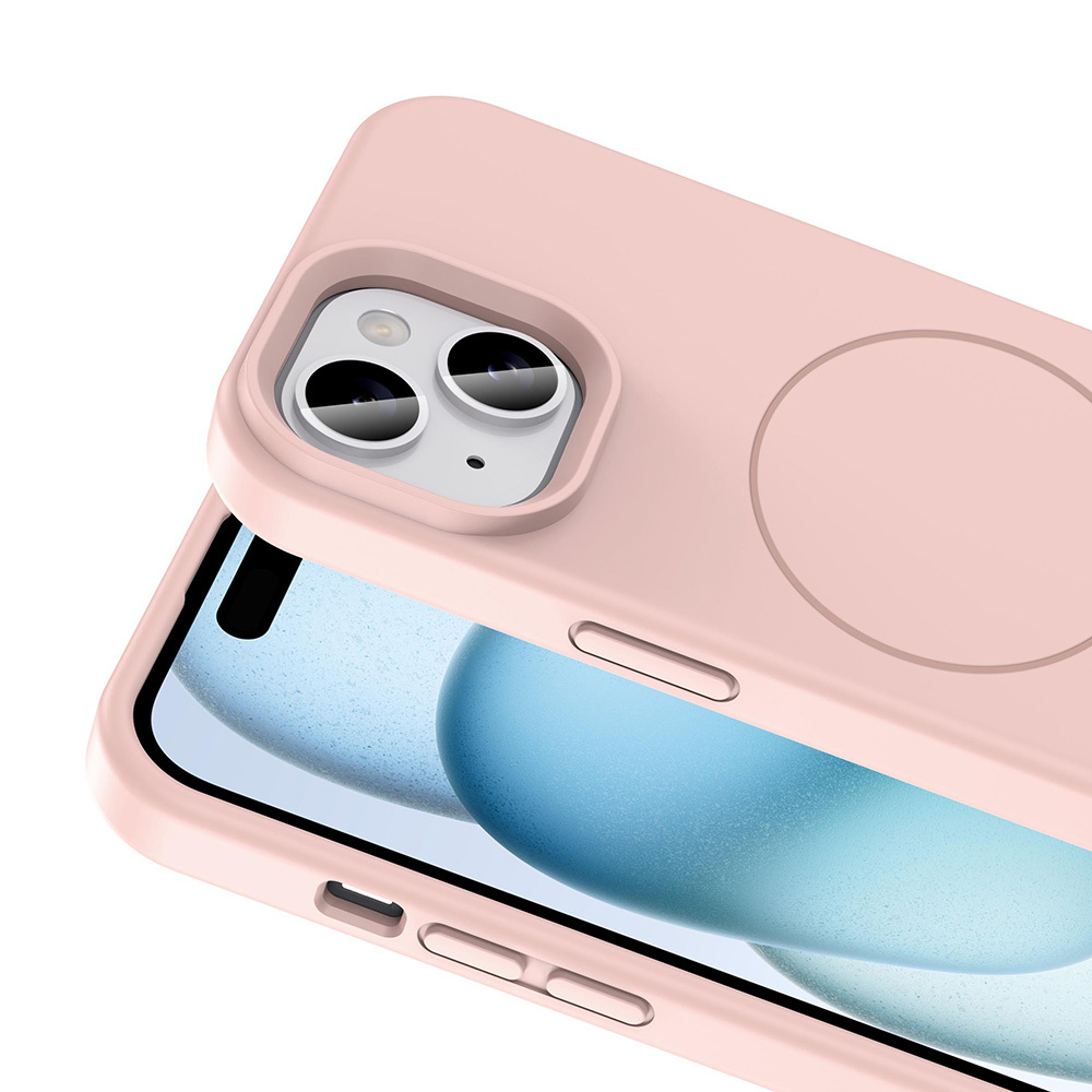 Apple iPhone 14 Uyumlu Kılıf Magsafe Şarj Özellikli Sıvı Teknolojili Silinebilir Sert Zore Kivi Kapak - 3
