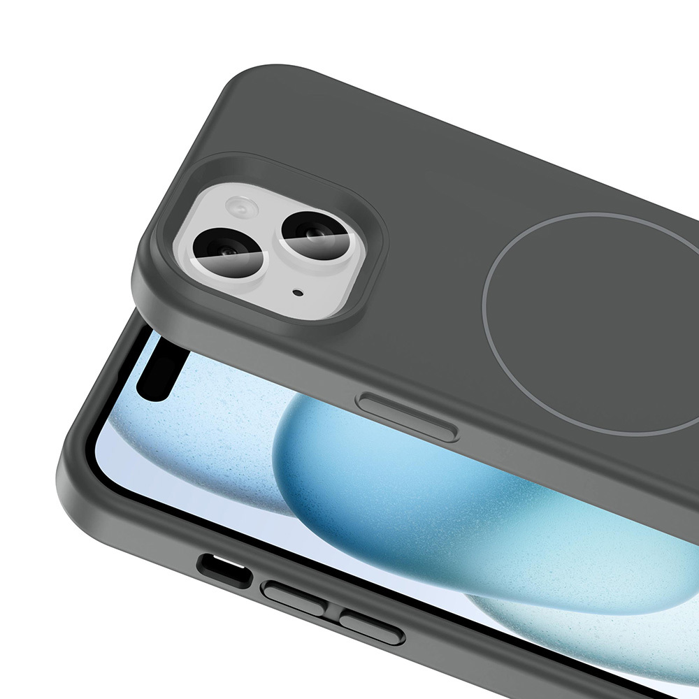 Apple iPhone 14 Uyumlu Kılıf Magsafe Şarj Özellikli Sıvı Teknolojili Silinebilir Sert Zore Kivi Kapak - 9