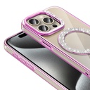 Apple iPhone 15 Pro Max Uyumlu Kılıf Pırlanta Taş Tasarımlı Magsafe Şarj Özellikli Zore Karetta Silikon Kapak - 12