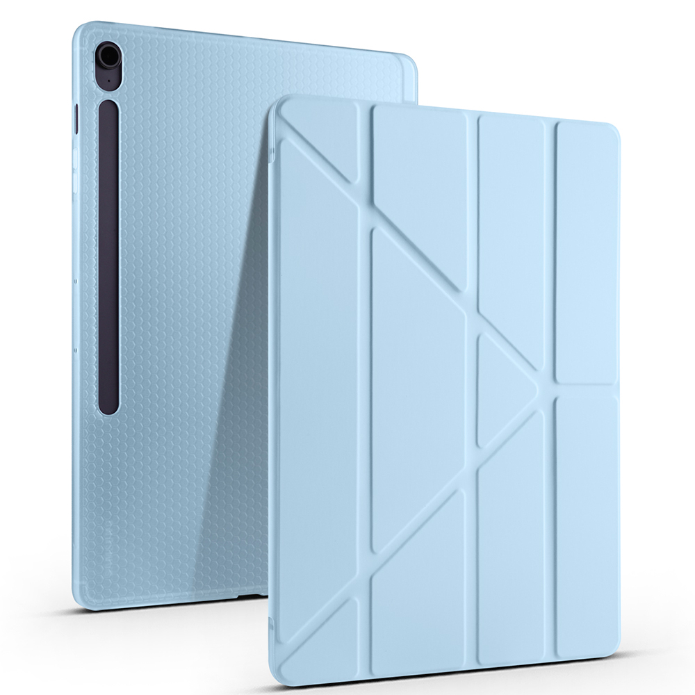 Samsung Galaxy Tab S10 Uyumlu FE Plus Kılıf Zore Tri Folding Kalem Bölmeli Standlı Kılıf - 1