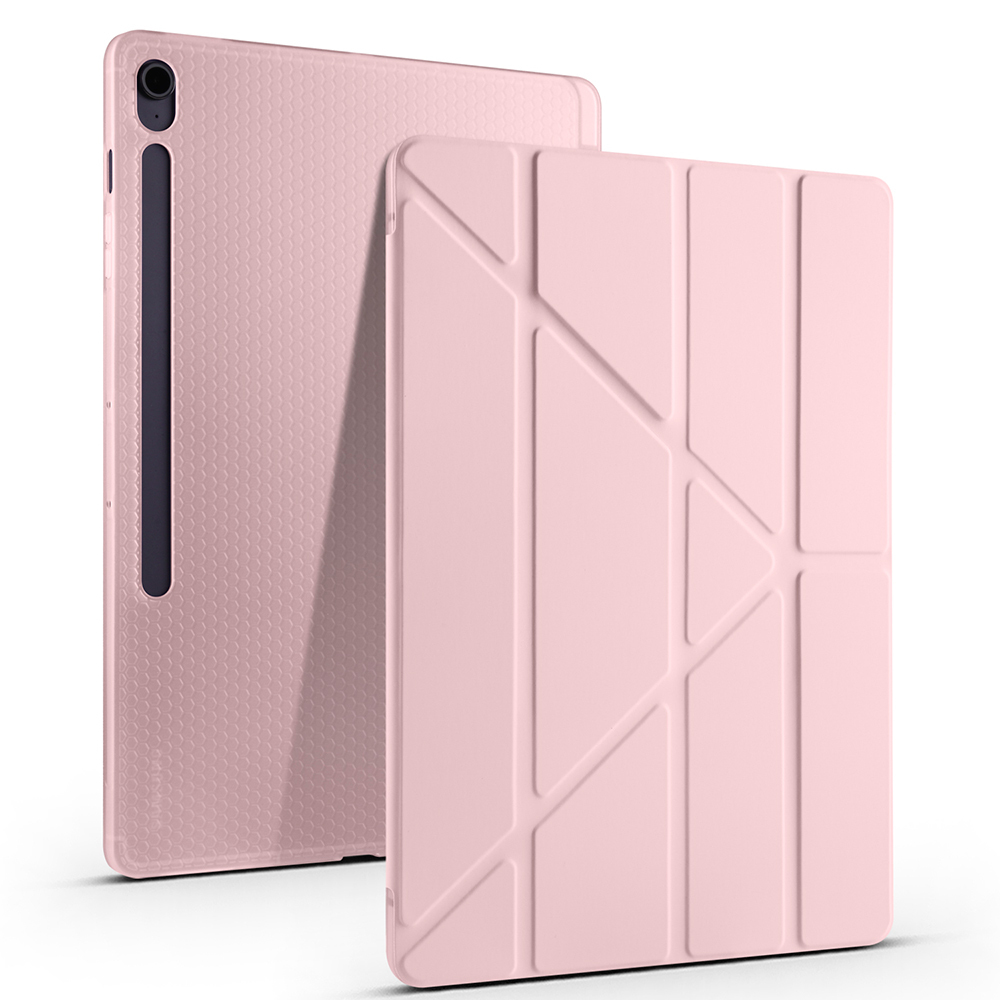 Samsung Galaxy Tab S10 Uyumlu FE Plus Kılıf Zore Tri Folding Kalem Bölmeli Standlı Kılıf - 6