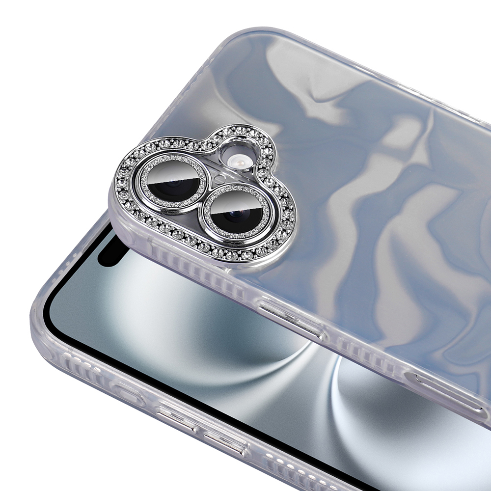 Apple iPhone 16 Plus Uyumlu Kılıf Airbagli Parlak Taş Detay Tasarımlı Zore Esila Kapak - 2