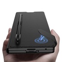 Galaxy Z Fold 7 Suni Deri Tasarımlı Kalem Bölmeli Zore Kıpta Kartlıklı Standlı Kapak - 2