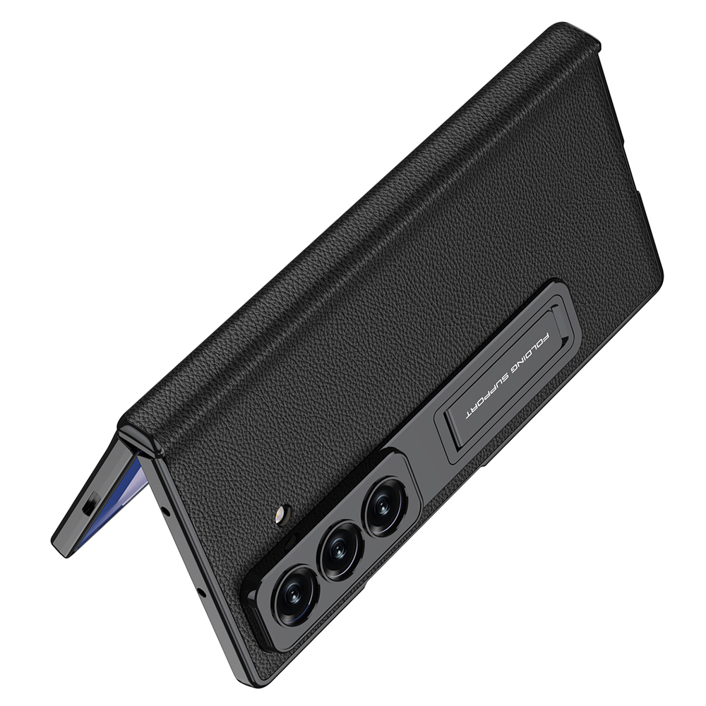 ​Galaxy Z Fold 7 Kılıf Deri Standlı Zore Kıpta Premium Kılıf - 1