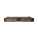 Apple iPhone 17 Pro Kılıf M-safe Şarj Özellikli Aramid Fiber Pitaka Tactile Woven Sunset-Moonrise Serisi Sunset Kapak - 9