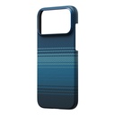 Apple iPhone 17 Pro Max Kılıf M-safe Şarj Özellikli Aramid Fiber Pitaka Tactile Woven Sunset-Moonrise Serisi Sunset Kapak - 3