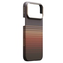Apple iPhone 17 Pro Max Kılıf M-safe Şarj Özellikli Aramid Fiber Pitaka Tactile Woven Sunset-Moonrise Serisi Sunset Kapak - 7