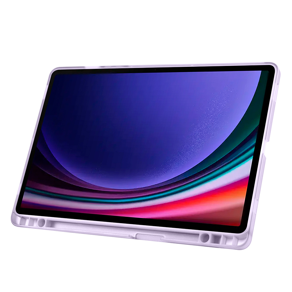 Samsung Galaxy Tab S10 Uyumlu FE Kılıf Zore Tri Folding Kalem Bölmeli Standlı Kılıf - 3