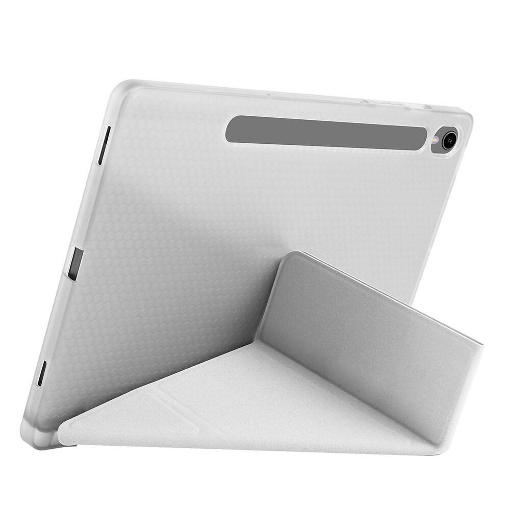 Samsung Galaxy Tab S10 Uyumlu FE Kılıf Zore Tri Folding Kalem Bölmeli Standlı Kılıf - 14
