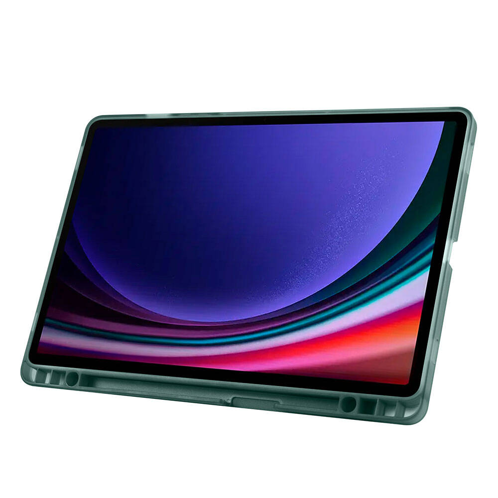 Samsung Galaxy Tab S10 Uyumlu FE Kılıf Zore Tri Folding Kalem Bölmeli Standlı Kılıf - 18