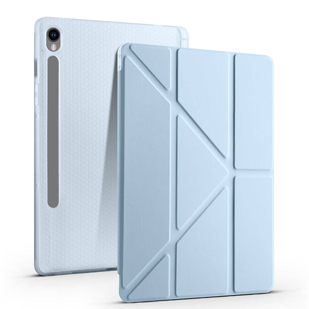 Samsung Galaxy Tab S10 Uyumlu FE Kılıf Zore Tri Folding Kalem Bölmeli Standlı Kılıf - 31