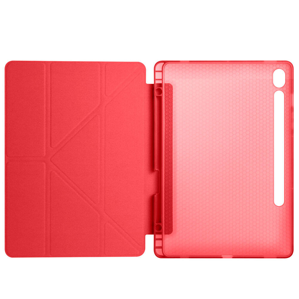 Samsung Galaxy Tab S10 Uyumlu FE Kılıf Zore Tri Folding Kalem Bölmeli Standlı Kılıf - 36