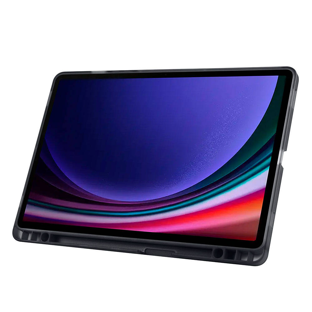 Samsung Galaxy Tab S10 Uyumlu FE Kılıf Zore Tri Folding Kalem Bölmeli Standlı Kılıf - 42