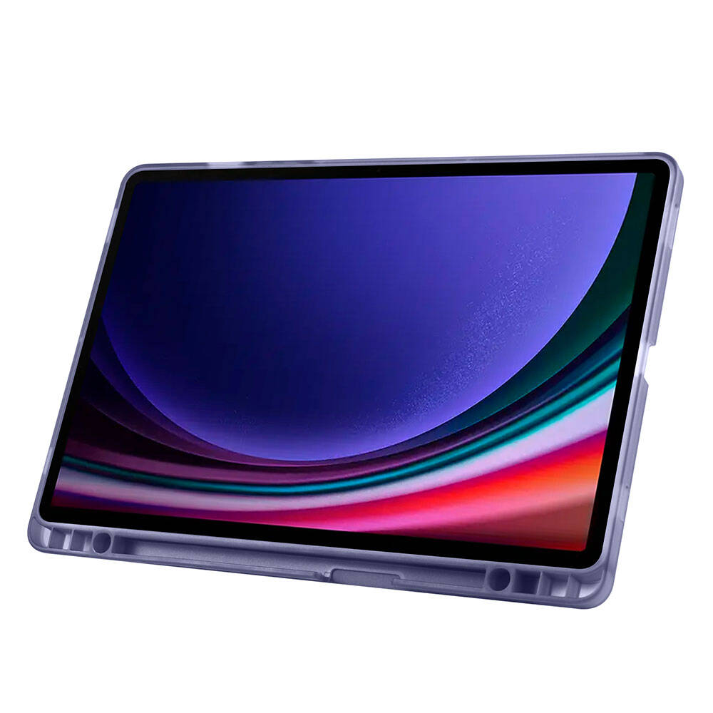 Samsung Galaxy Tab S10 Uyumlu FE Kılıf Zore Tri Folding Kalem Bölmeli Standlı Kılıf - 43