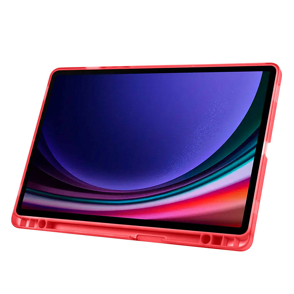 Samsung Galaxy Tab S10 Uyumlu FE Kılıf Zore Tri Folding Kalem Bölmeli Standlı Kılıf - 46