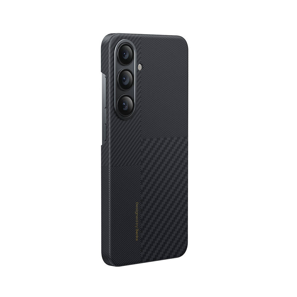 Samsung Galaxy S25 Uyumlu Kılıf M-safe Şarj Özellikli Karbon Fiber Benks Montage ArmorAir Kevlar Kapak - 1