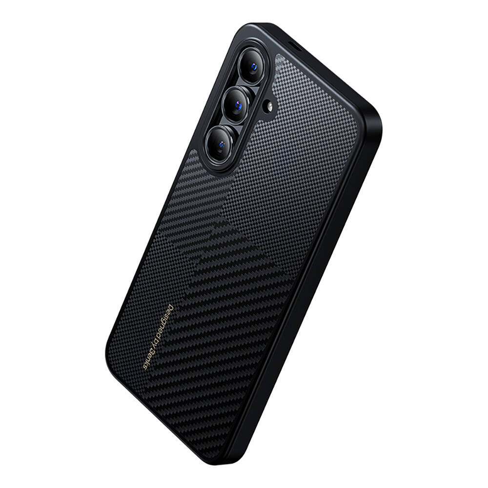 Samsung Galaxy S25 Plus Uyumlu Kılıf M-safe Şarj Özellikli Karbon Fiber Benks Montage Hybrid ArmorPro Kevlar Kapak - 1