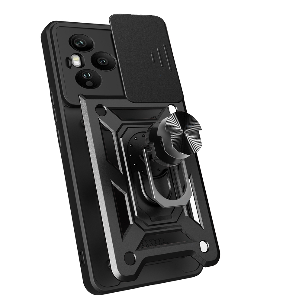 Honor 400 Uyumlu Pro Kılıf Magnetik Standlı Kamera Korumalı Zore Sürgülü Vega Kapak - 7