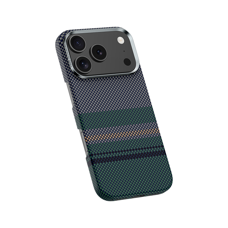 Apple iPhone 17 Pro Kılıf M-safe Şarj Özellikli Karbon Fiber Tasarımlı Benks Aurora ArmorAir Kevlar Kapak - 3