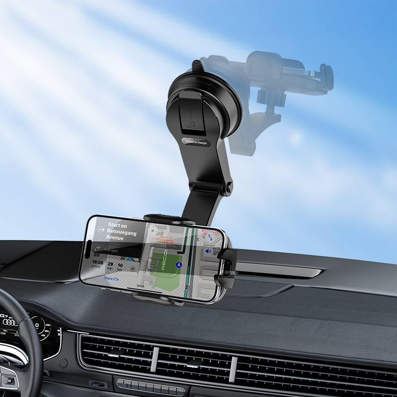 Recci RHO-C39 360 Derece Dönebilen Vantuzlu Araç İçi Telefon Tutucu - 5