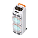 Zore GD-2828 Dijital LED Göstergeli Mikrofonlu RGB TWS Çift 8 inç Stereo Bass Kablosuz Karaoke Hoparlör - 1