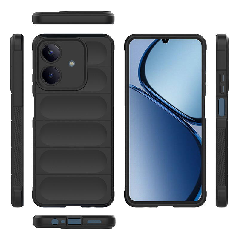 Realme C63 Uyumlu Kılıf Esnek TPU Oyuklu Arka Yüzey Tasarımlı Zore Etnik Silikon Kapak - 1