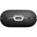 Apple Airpods 4 Uyumlu Kılıf 1500D Aramid Fiber Pitaka Ultra-Slim Classic Serisi Black-Grey Twill Kapak - 4