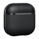 Apple Airpods 4 Uyumlu Kılıf 1500D Aramid Fiber Pitaka Ultra-Slim Classic Serisi Black-Grey Twill Kapak - 7