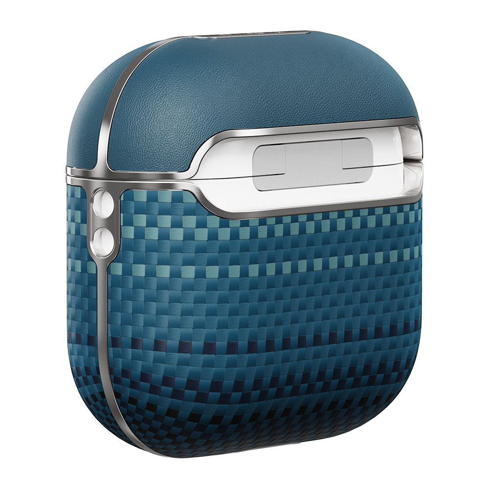 Apple Airpods Pro 2 Uyumlu Kılıf Aramid Fiber Pitaka Tactile Woven Sunset-Moonrise Serisi Sunset Kapak - 3
