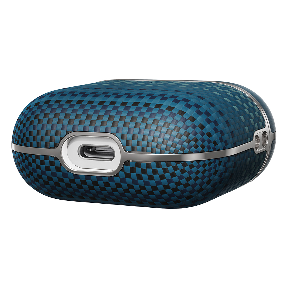Apple Airpods Pro 2 Uyumlu Kılıf Aramid Fiber Pitaka Tactile Woven Sunset-Moonrise Serisi Sunset Kapak - 4