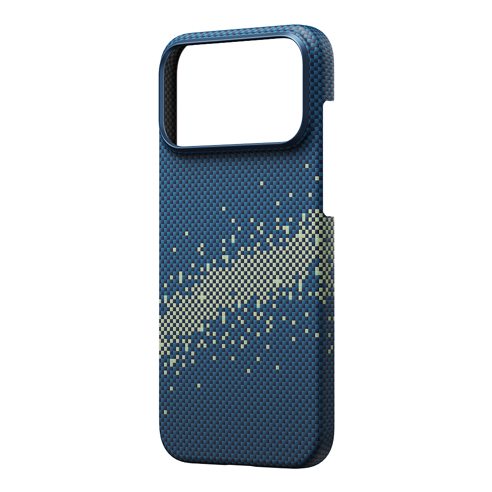 Apple iPhone 17 Pro Kılıf M-safe Şarj Özellikli Lumintex Fosforlu Pitaka Tactile Woven Starpeak Serisi Milky Way Galaxy Kapak - 2