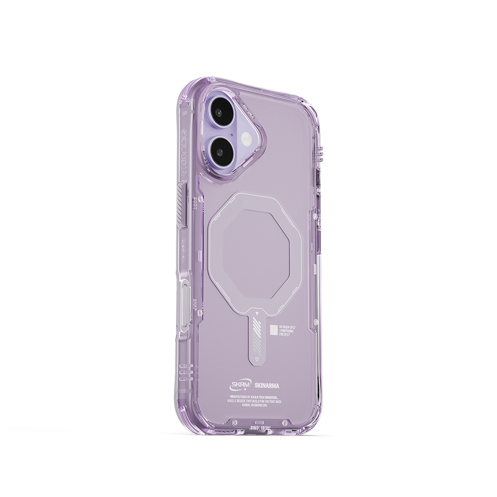 Apple iPhone 17 Kılıf M-safe Şarj Özellikli Şeffaf Airbag Tasarımlı Skinarma Saido Mag-Charge Kapak - 1