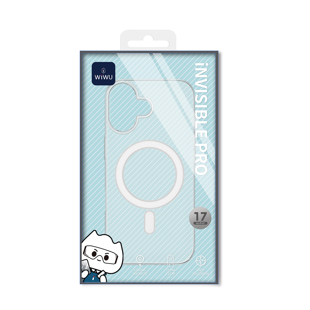 Apple iPhone 17 Kılıf M-safe Şarj Özellikli Wiwu YXK-207 Invisible Pro Sert PC Kapak - 3