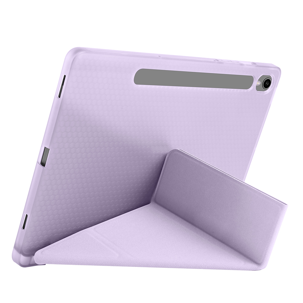 Samsung Galaxy Tab S10 Uyumlu Lite Kılıf Zore Tri Folding Kalem Bölmeli Standlı Kılıf - 4